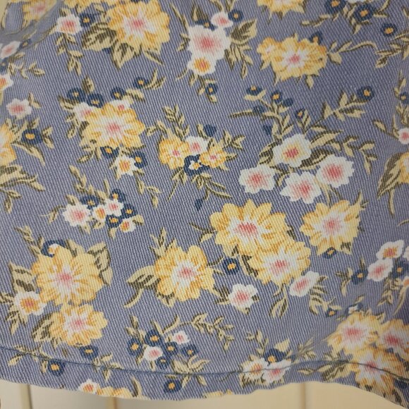 Stefano International Blue Denim Floral High Waist Vintage Sz 14 Y2K Shorts - Picture 5 of 11